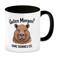 Guten Morgen? Capybara Ganz DüNnes Eis Kaffeebecher In Schwarz