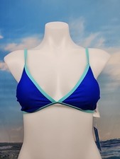 Nwt Cupshe Blue Colors V Neck Bikini Top Womens Size Extra Small