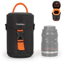 Camera Lens Case, Hard Case Shockproof DSLR Camera Lens Pouch with Shoulder S...