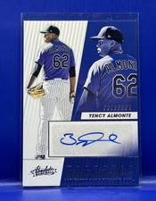 2019 Chronicles #ARA-YA Yency Almonte Absolute RC Rookie Auto Colorado Rockies