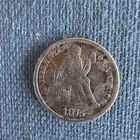 1875 Seated Liberty Dime 10c