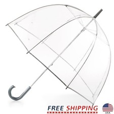 Clear Bubble Umbrella Rain Wind Protection Dome Shape Easy Grip Handle New