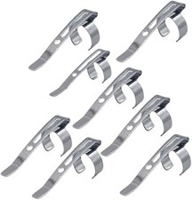20 Pieces Silvery Metal Pen Clips Snap in Clip for Shirt Pocket, Silver