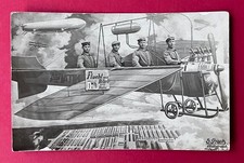 Militär Foto AK BITSCH 1913 Soldaten in Flugzeug und Zeppelin     ( 169794