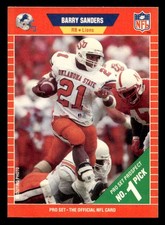 1989 Pro Set #494 Barry Sanders Detroit Lions RC MINT NO RESERVE!