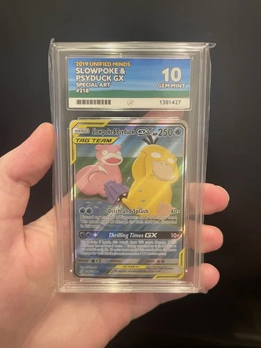 Pokémon TCG Slowpoke Psyduck GX 218/236 Ace 10 perfect subs