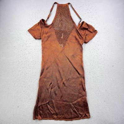 Urban Outfitters Crochet Dress Size Large Brown Shimmer Cold Shoulder NEW | eBay Urban Outfitters Crochet Dress Size Large Brown Shimmer Cold Shoulder NEW | eBay