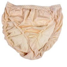 Vintage Maidenform Wise Buys Panties Size 7 Nylon Lace High Cut Leg Stretch