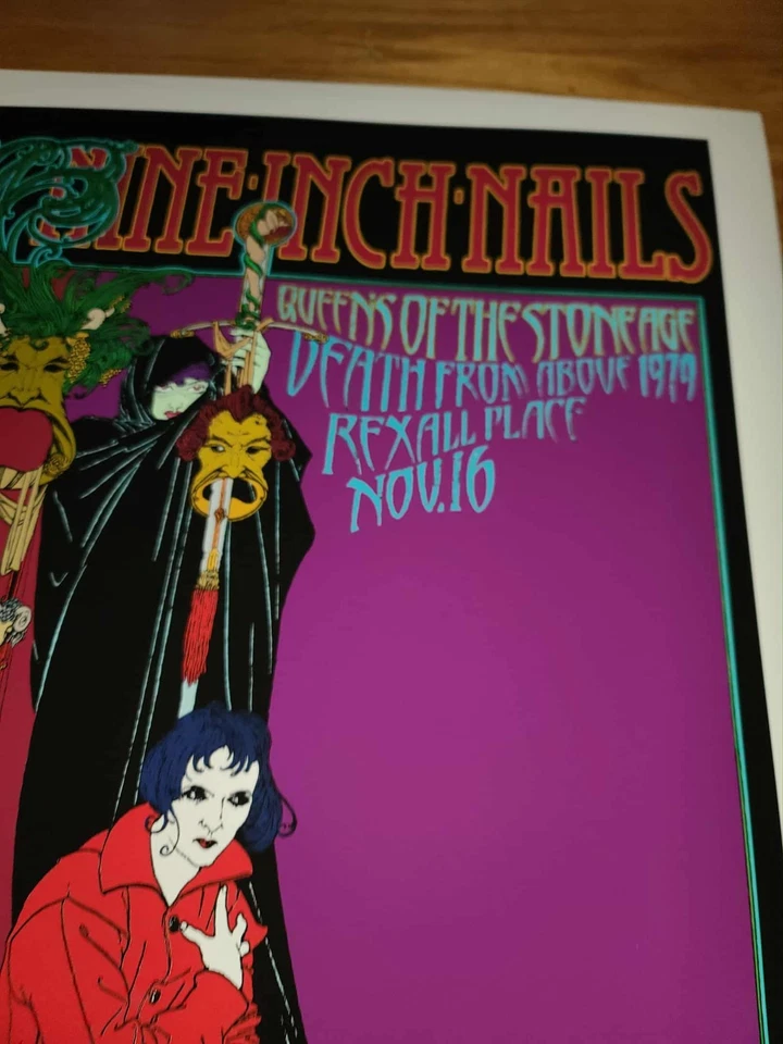 NIne Inch Nails Queens of the Stone Age Concert Poster Vancouver - Image 3 of 3