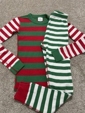 Hanna Andersson 130 US 8 Organic Cotton Mix It Up Christmas Holiday Pajamas