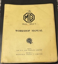 Vintage Original Mg Series Mga Factory Workshop Manual - Bmc Part Number Akd600