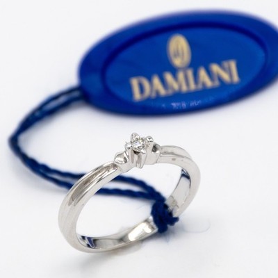 Damiani Solitär Ring aus 18kt Weißgold mit Diamant A.117