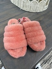 UGG Women's Fluff Yeah Slide Slipper Peach Size 8 US