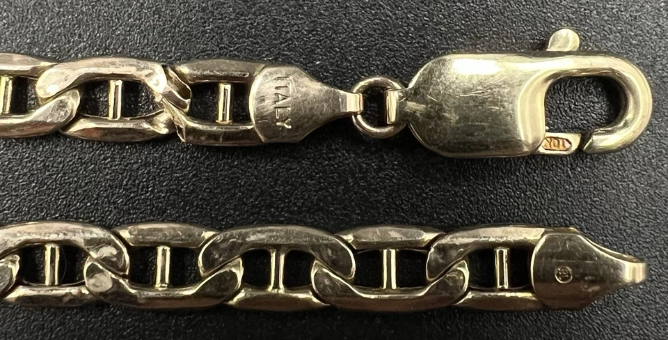 22.5” 10K Semi-Solid Yellow Gold Mariner Chain | 11.23g | 5.3MM | RL | Italy - Image 4 of 4