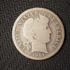 1907 *D* BARBEER   SILVER DIME   ** NICE** - FREE SHIPPING! C1615