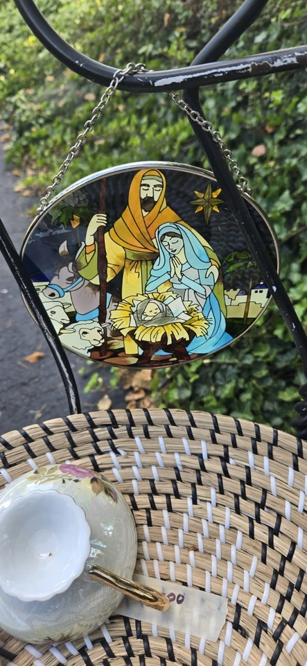 Belén pintado a mano Joan Baker Designs Suncat bebé Jesús María José 6,5 Foto 3 de 4