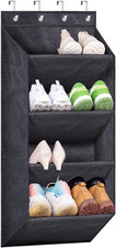 Over the Door Shoe Rack for Closet, Short Hanging Shoe Organizer with Large Deep