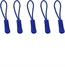 5-Royal Blue Nylon Zipper Pulls for Jackets-Backpacks-Anything with a Zipper