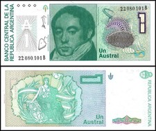 Argentina 1 Austral, 1985-1989 ND, P-323b.1, UNC