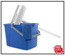 Unger Professional Window Washing Cleaning Kit w Window Squeegees, Pole Bucket