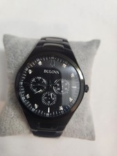 Men's Diamond Bulova Classic 98D173 Watch. Extra Link. New Battery