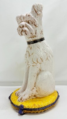 Antique Italian Terracotta Sculpture of A Seated Brussels Griffon or Terrier Dog