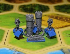 Custom 3d printed Settlers of Catan pieces (Unofficial)