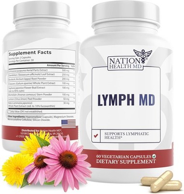 Lymph MD Lymphatic Drainage Supplement - with Bromelain, Echinacea, Burdock