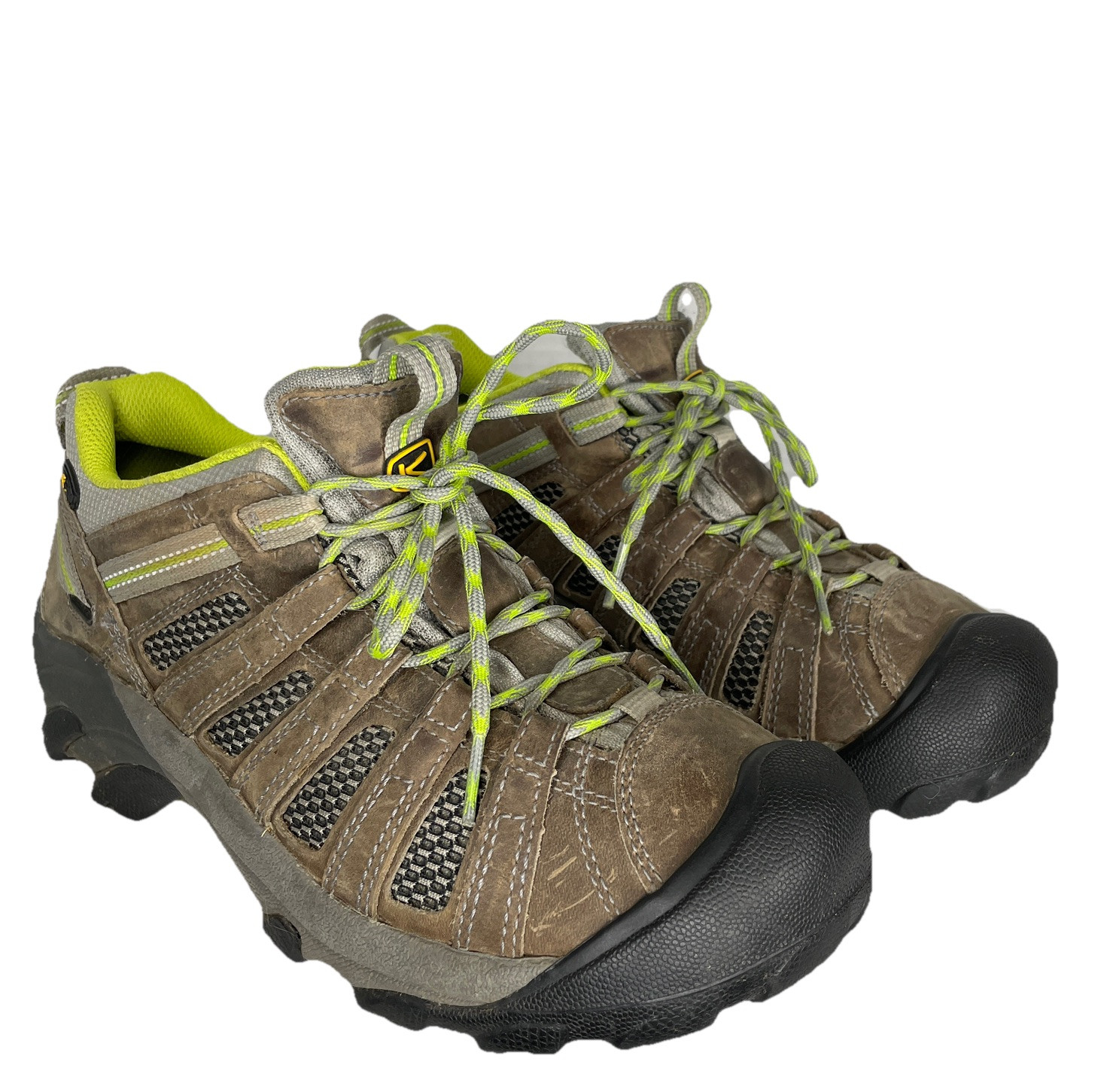 Scarpa da trekking Keen Voyageur donna in pelle a rete taglia 10 marrone verde 1010141