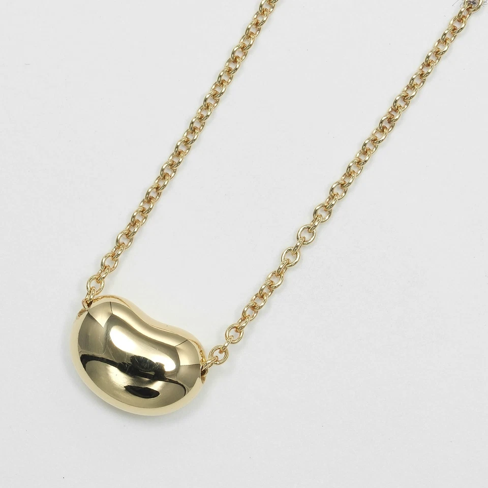 TIFFANY&Co. Bean Necklace 0.4" model K18 yellow gold 3.6g Women - Image 3 of 4