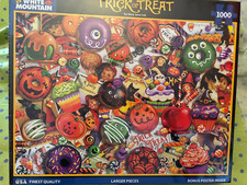 White Mountain TRICK OR TREAT 24X30 1000 Piece Puzzle NEW