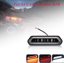 For ATV UTV Polaris RZR 7"Inch Rear Chase LED Light Bar Reverse/Brake/Running
