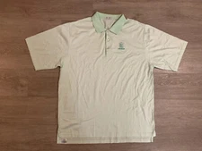 Peter Millar Shirt Mens 2XL Green Golf Polo TPC River Highlands Short Sleeve 