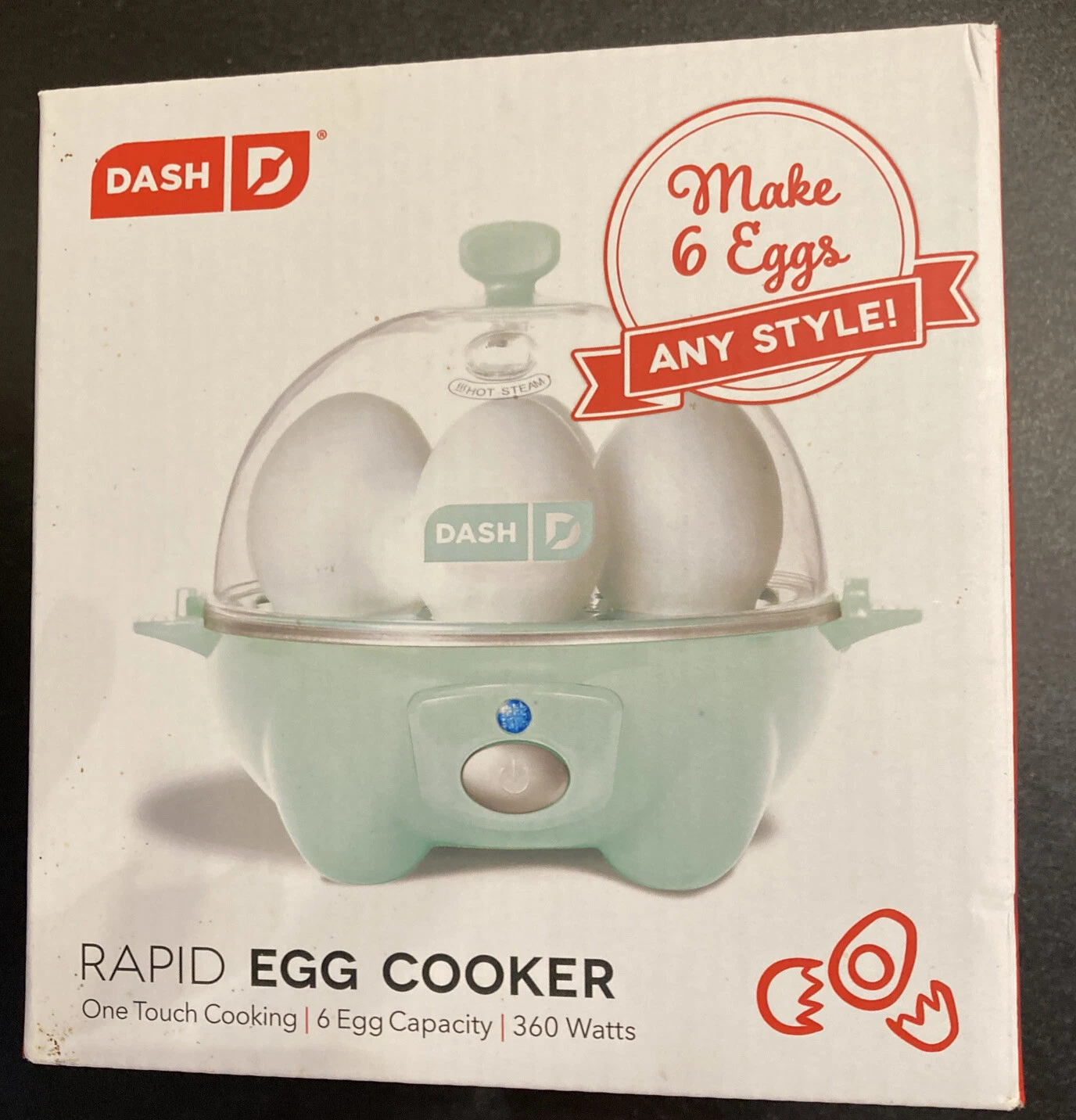 DASH Rapid Egg Cooker 6 Egg Capacity Electric Egg Cooker for Hard Boiled Eggs