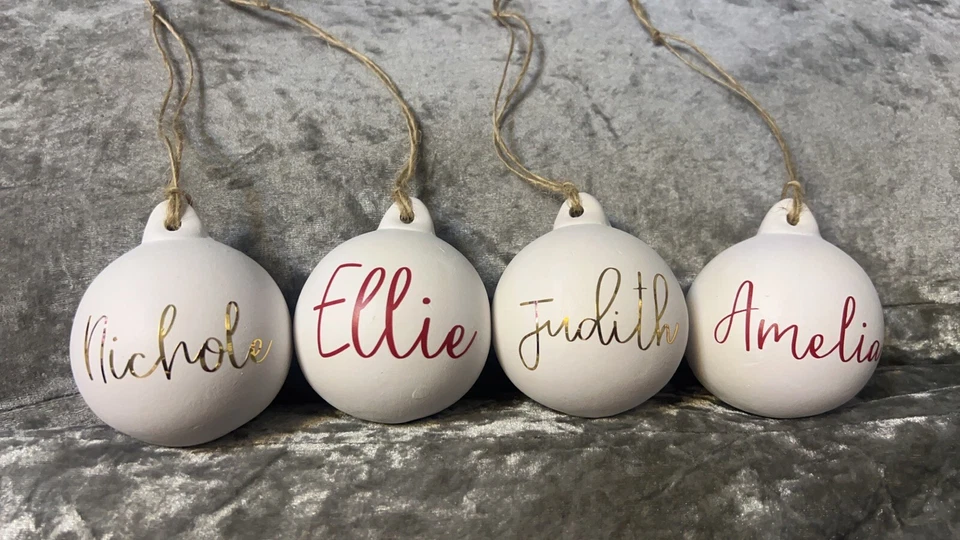 personalised Ceramic Baubles Christmas Tree Bauble Family Edition - Image 4 of 4