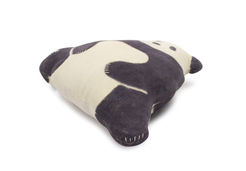 Panda Cushion Plush Natural Mud Dyeing Dorozome Animal JPN Rare - Picture 7 of 7