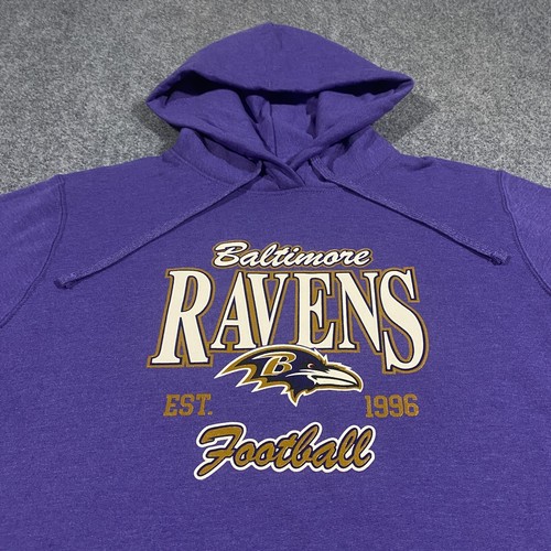 Baltimore Ravens New Era Sweatshirt Hoodie Womens Large Purple NFL Football Logo - Picture 3 of 15