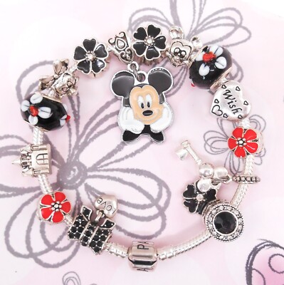 Limited Edition Disney Minnie Mickey Mouse Lock Heart And Key Silver C –  FaceTreasures