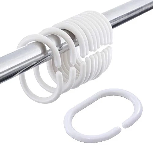 Los Ganchos para cortina de ducha White