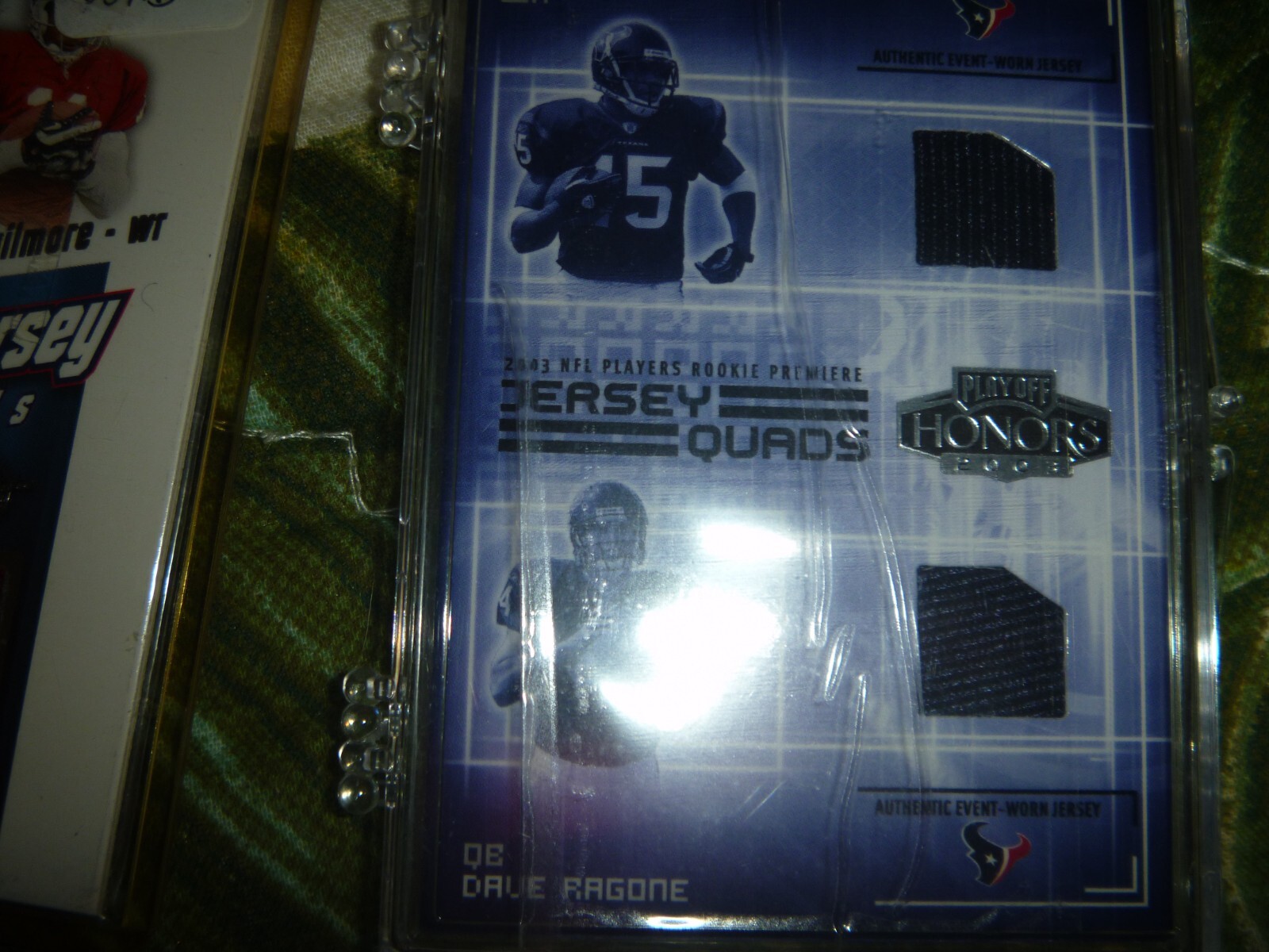 LOT 3 FOOTBALL CARD GAME USED JERSEY QUAD #/250 PLAYOFF RARE view 7