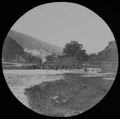 Magic Lantern Slide MONSAL DALE NO1 C1890 PHOTO DERBYSHIRE DALES BRIDGE 