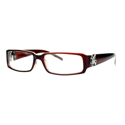 Fleur de lis Clear Lens Glasses Womens Fashion Rectangular Eyeglasses - 第 23/30 張圖片