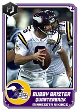 ACEO BUBBY BRISTER MINNESOTA VIKINGS CUSTOM HAND MADE ART CARD