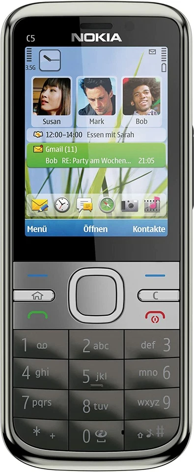 Nokia  C5-00 - Warm Grey 5MP frei für alle Sim-Karten wie Neu