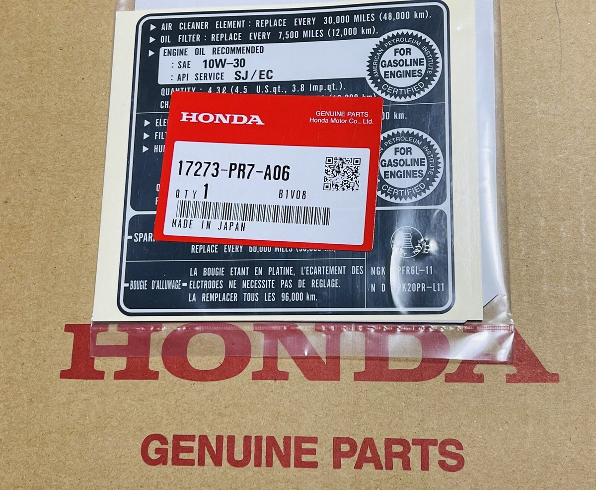 あページ HONDA ACURA GENUINE OEM NSX Air Cleaner Label Air Cleaner ☆ 17273