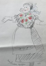 Doreen Middelboe Donna Amichevole Folklore Danza Costume Moderno Scandinavia