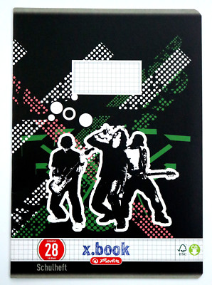 Herlitz x.book Schreibhefte Schulhefte A4 Lineatur 28 kariert 16 Blatt Schule