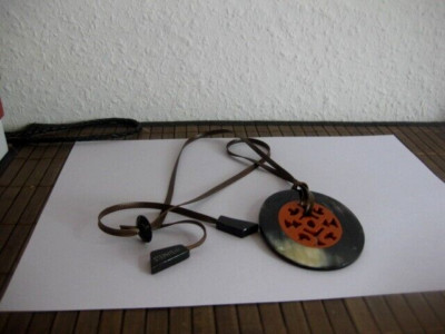Vintage Stephisimo Designer Schmuck Büffelhorn  Halskette Handarbeit