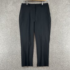 Asos Design Women's Dress Pants Size 10 Black High Rise Straight Leg