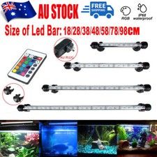 Aquarium Fish Tank Aquarium Light LED Waterproof Full Spectrum Aqua Lamp RGB AU